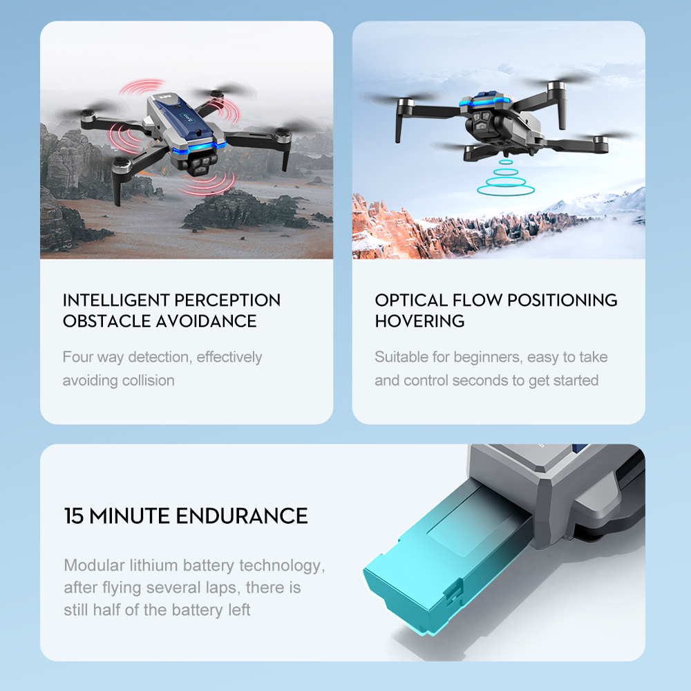 Hot S8s Drones 2.4G WiFi FPV 4K HD Camera Foldable RC Drone Quadcopter Performance Maximum Flight Time 10-20min