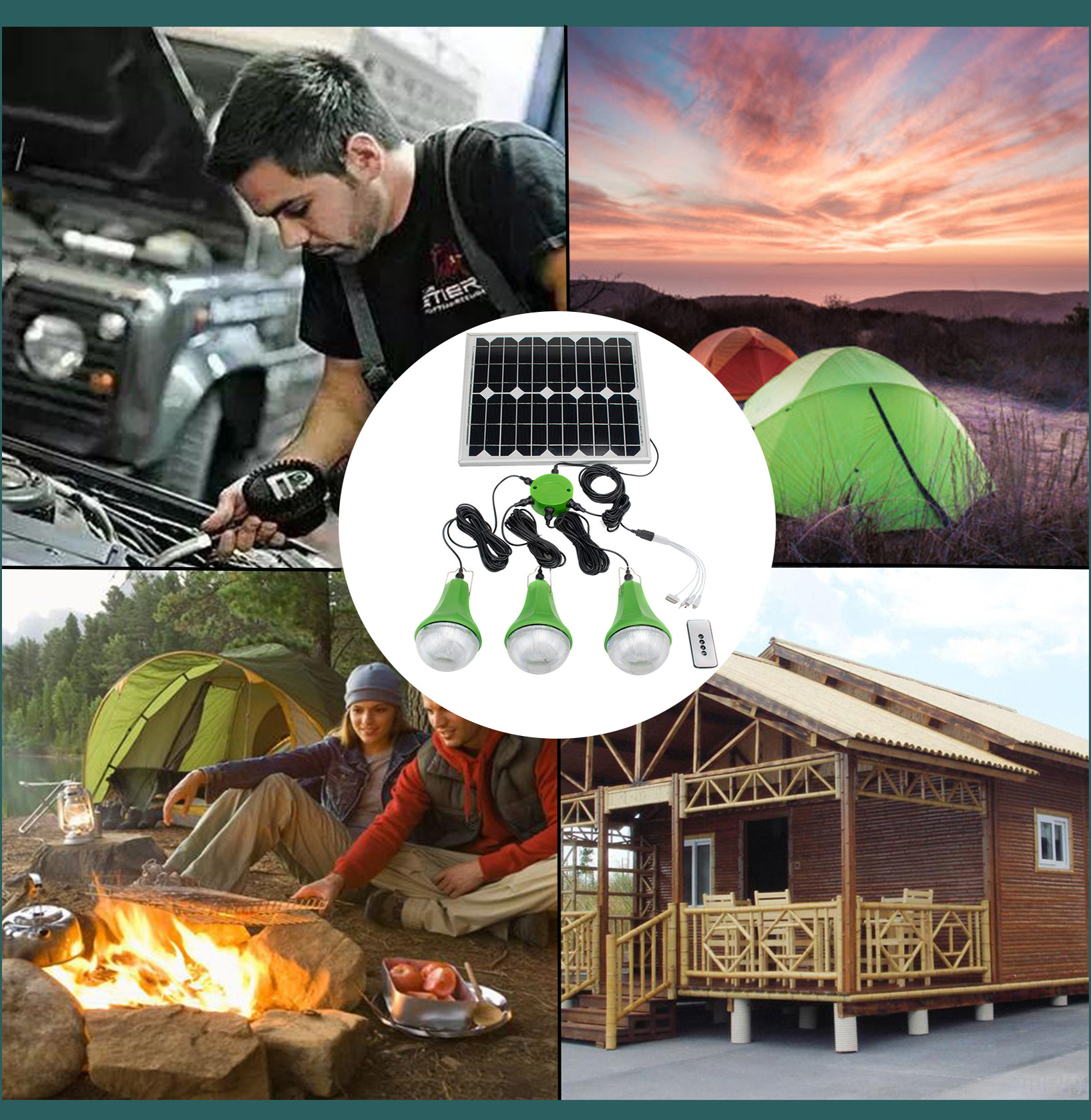 Versatile Solar Light Kits And Portable 3.8kg/Set Suitable For Any Environment