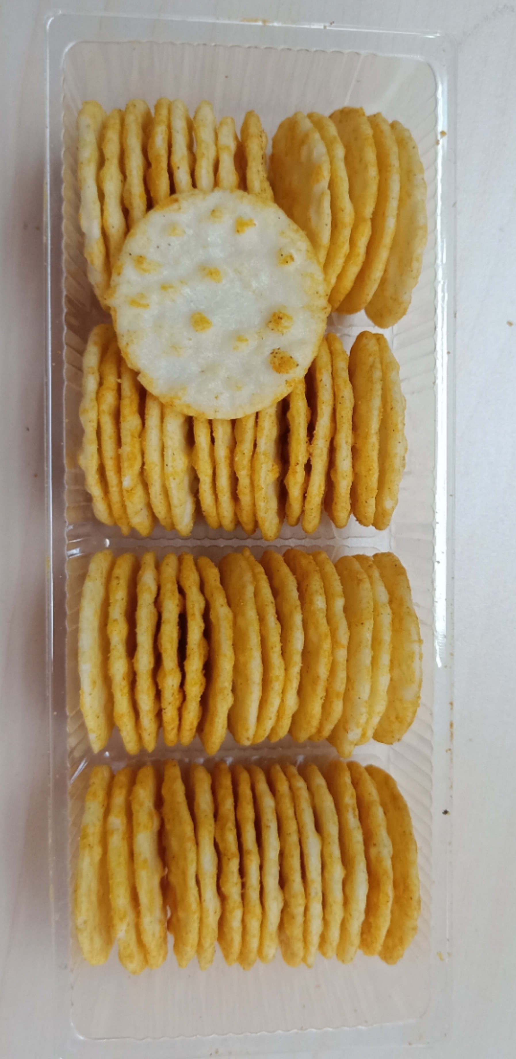 BRC Non GMO BBQ Roasted Round Rice Crackers Snacks Savory And Crispy Tastes