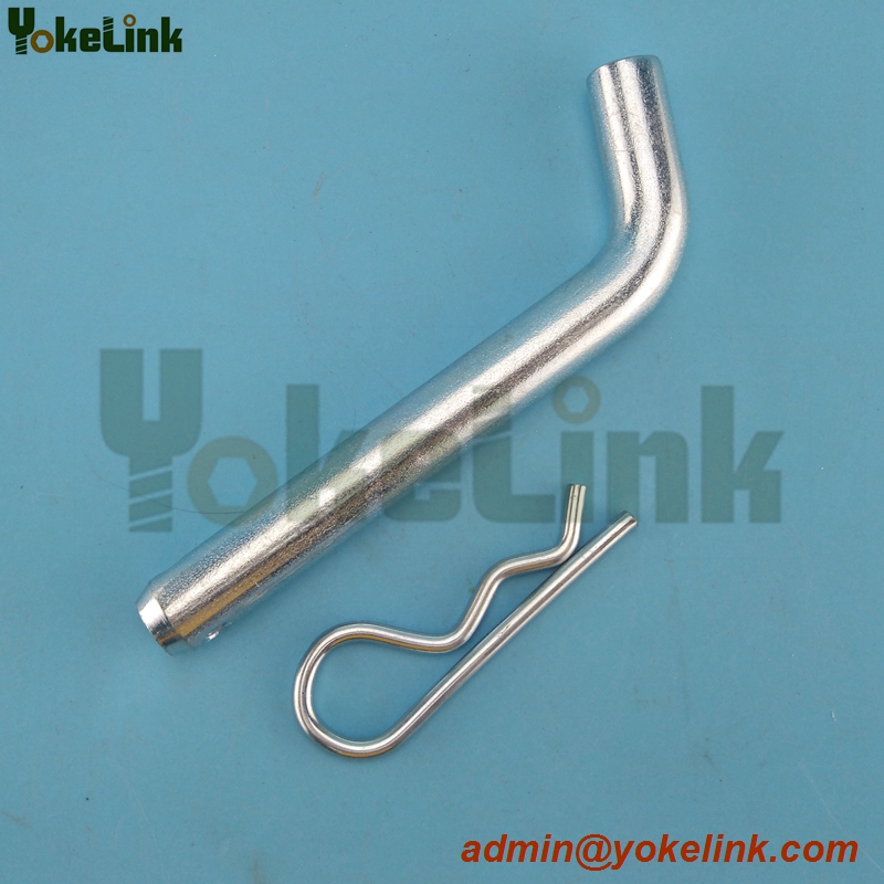 Galvanized steel high strength bent hitch pin for tractor parts