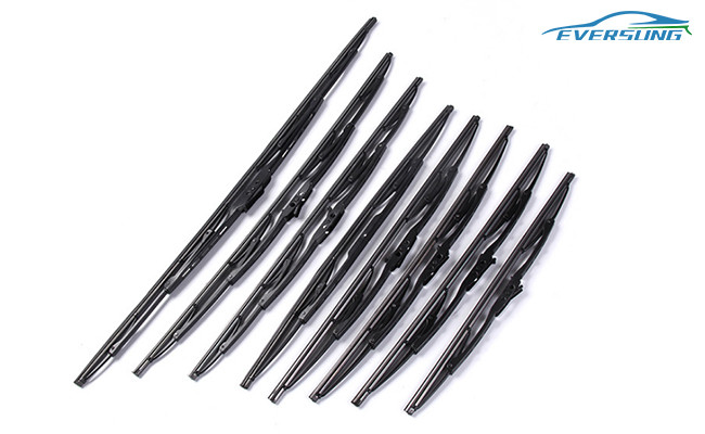 Soft Bone Iron Frame Rubber Windshield Wiper Blades 17 Inch 0.8 0.9mm Thick