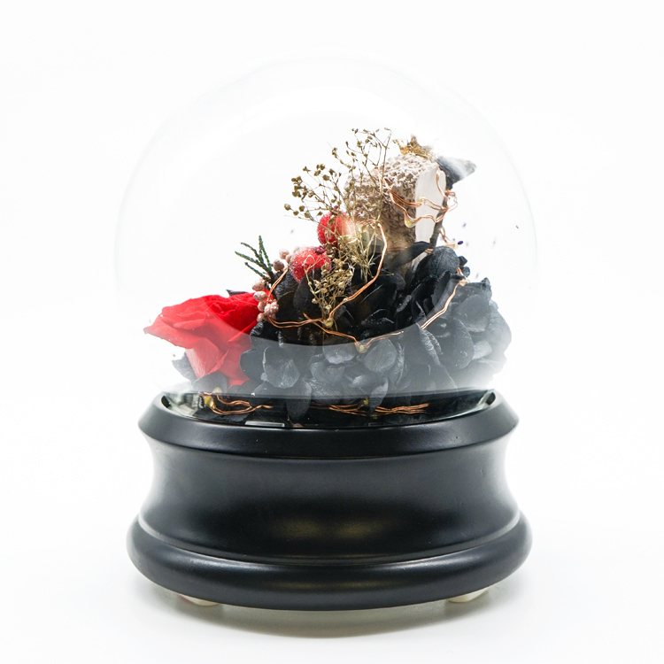 Beautiful Preserved Rose Glass Dome Gift For Valentine's Day / Anniversary