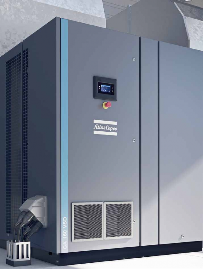 250kw Hybrid Oil Injected Rotary Screw Compressor Atlas Copco 0