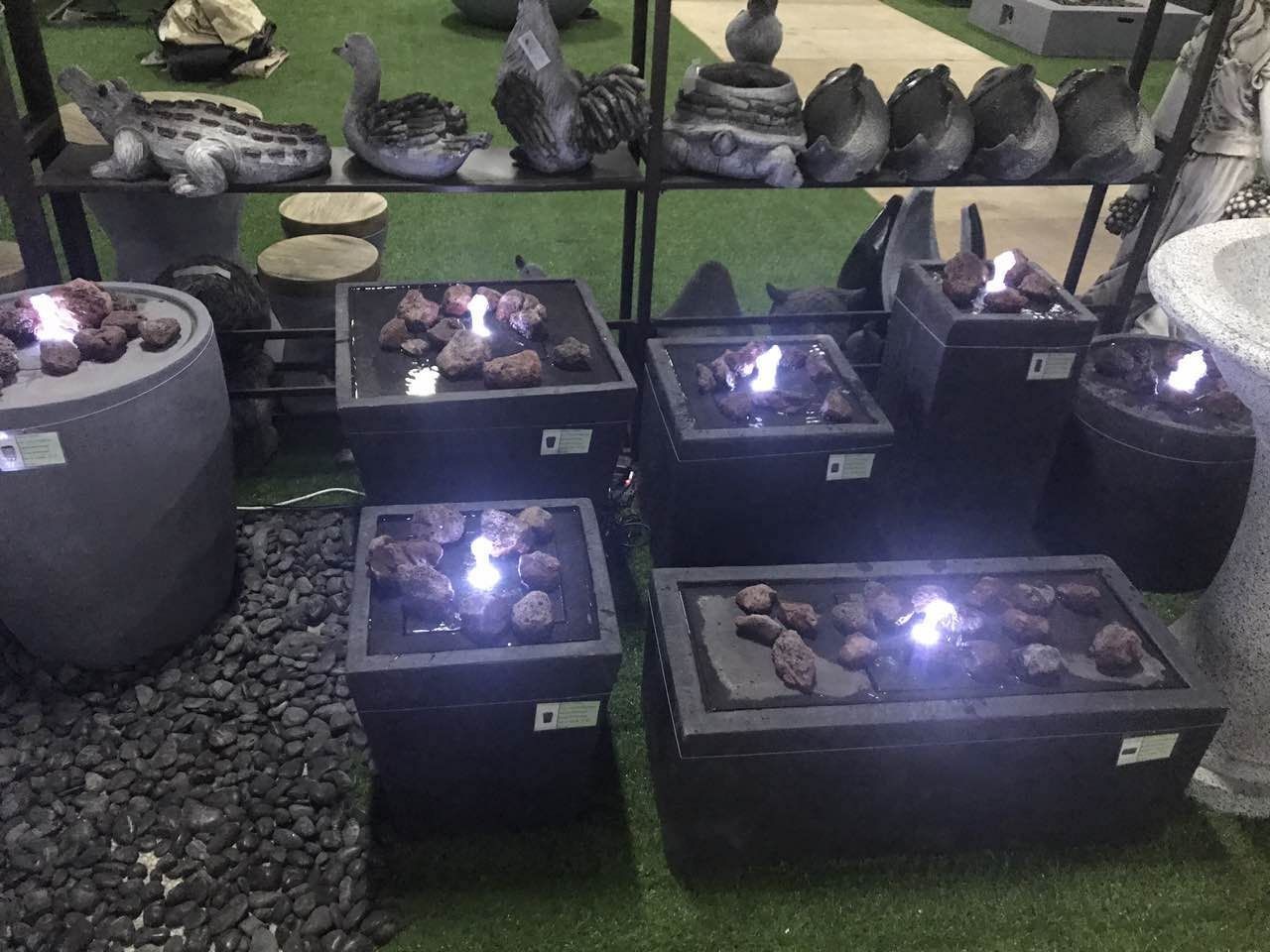 Natural Stone Carved Irregular Figure Garden Water Fountains Outdoor
