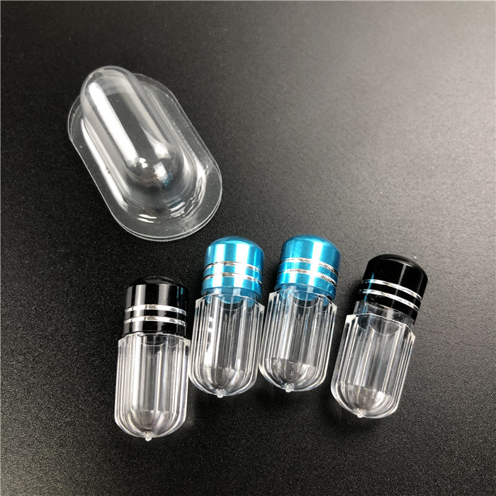 Octagon Style Plastic Medicine Container With Metal Spout For Male Enhancementl Pills