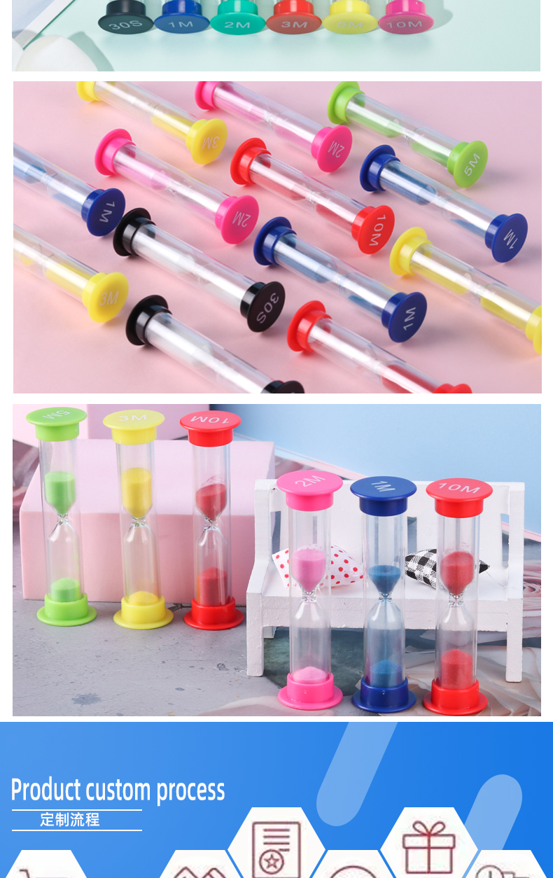 Mini Plastic Hourglass one Minute Two Minute Hourglass Sand Timer