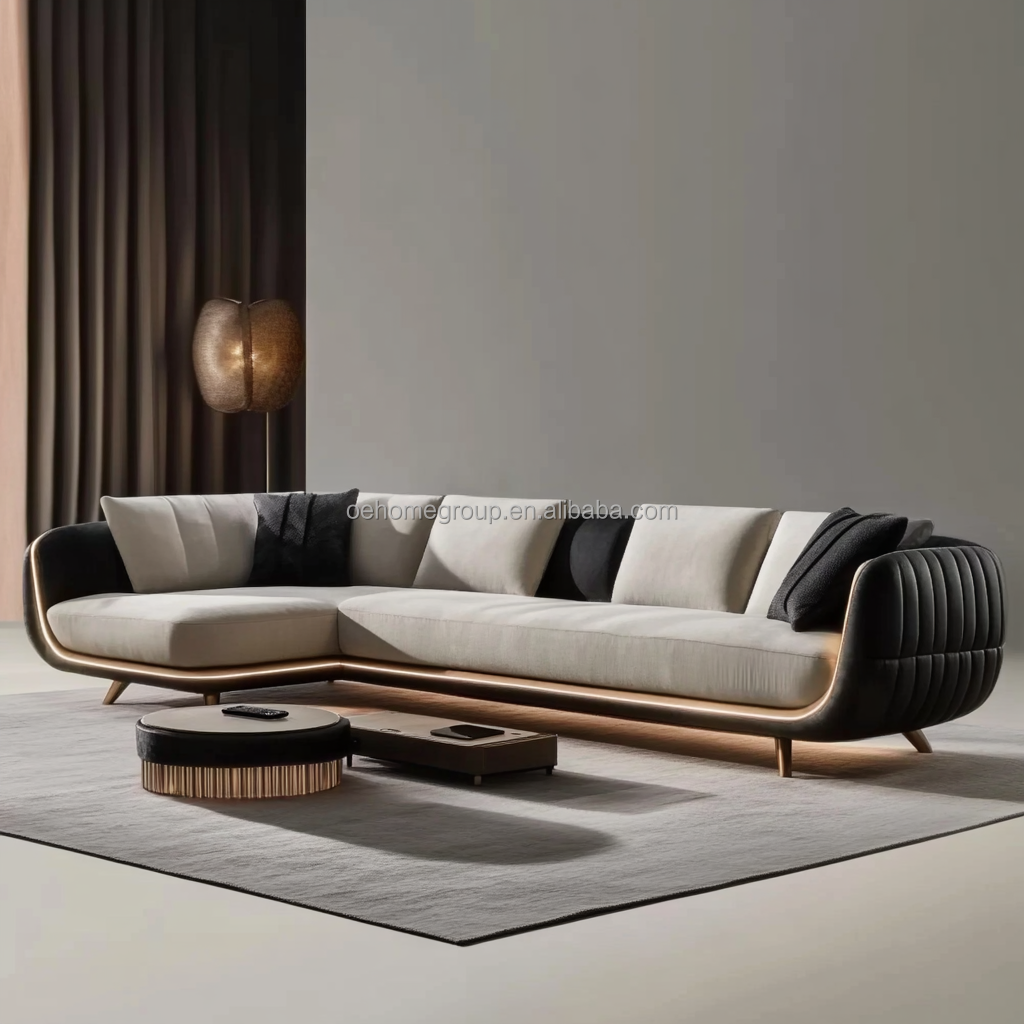 Modern Upholstered 2 3 Seater Sofa Light Luxury Living Room Lounge Loveseat Sofas Leather Couch Set Furniture