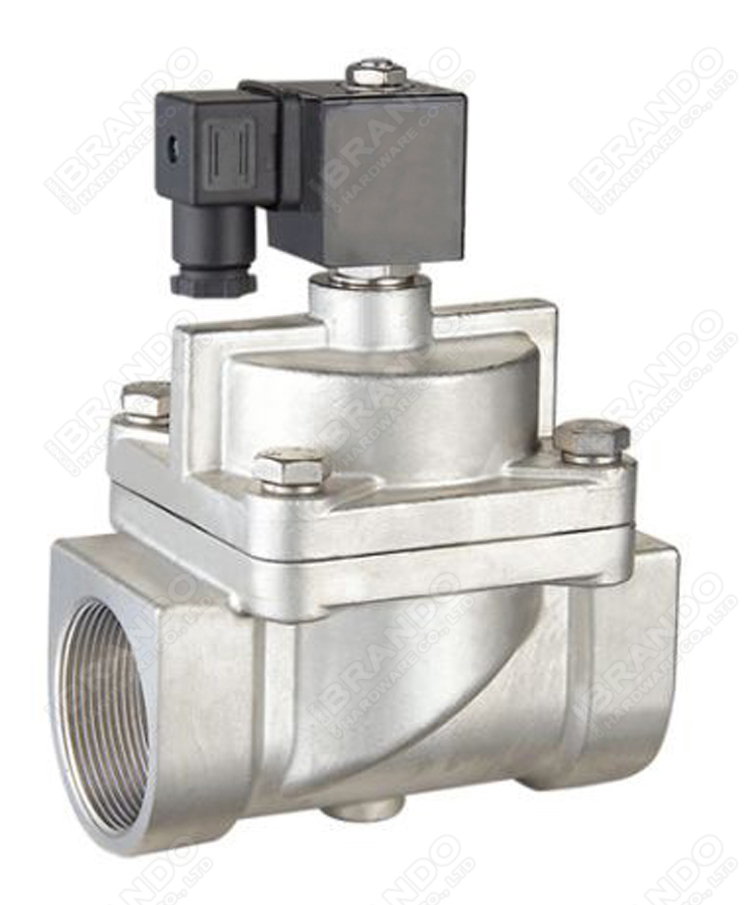 High Pressure Water Air Stainless Steel Solenoid Valve 100 Bar 12V 24V
