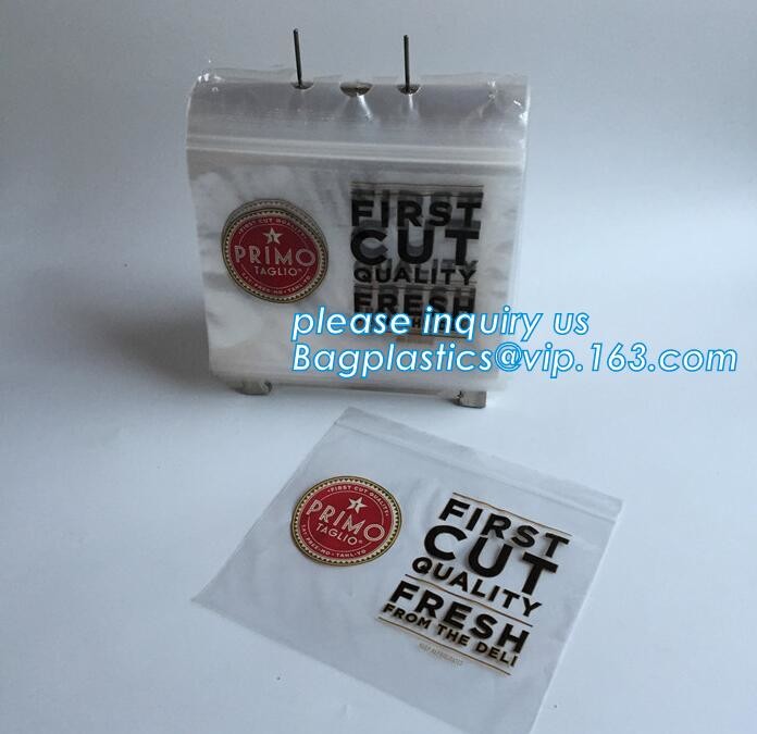 food grade LDPE Top Load saddle slider bag, Saddle deli bag with bottom slider for packing food, Biodegradable Zip lockk s