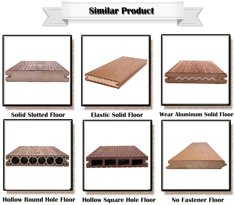 Exterior Wood Grain Design PVC Foam Composite Decking Floor Cover for Modern Terrace