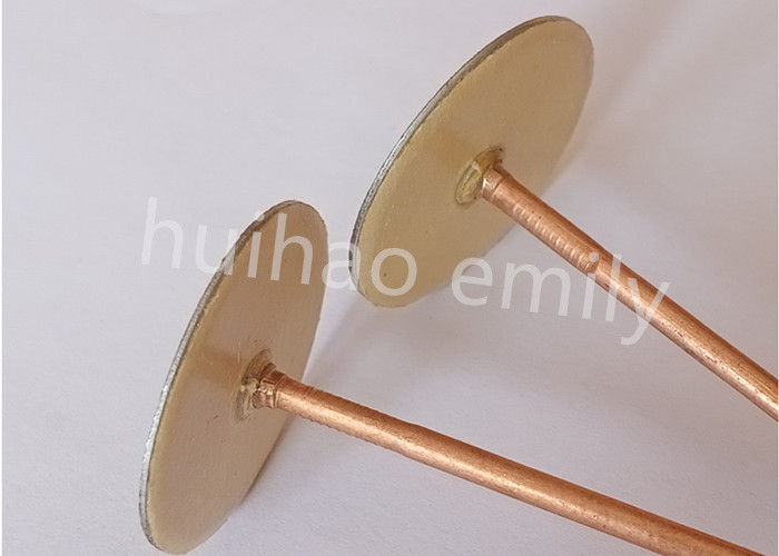 38mm Copper Coated Cupped Head Weld Pin For Insulation Ductwork