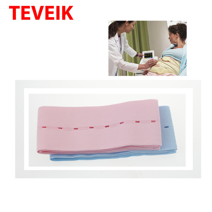 CE certificated ISO M2208A Disposable CTG Belt With Buttonhole / Fetal Monitor Belt with 60mm Width 1