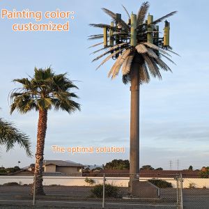 Solar Powered Bionic Tree Tower Custom Design Multi Antenna For Urban Edge