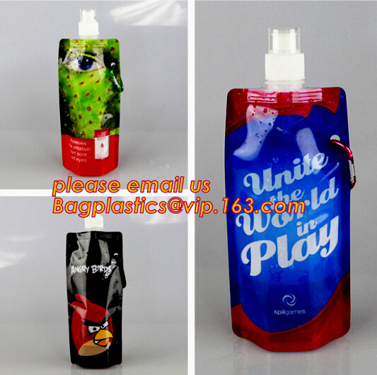 Customized Climbing Printed BPA Free Foldable T-shirt Shaped Bottle Collapsible Water Bottle Bag,250ml-600ml Foldable Co