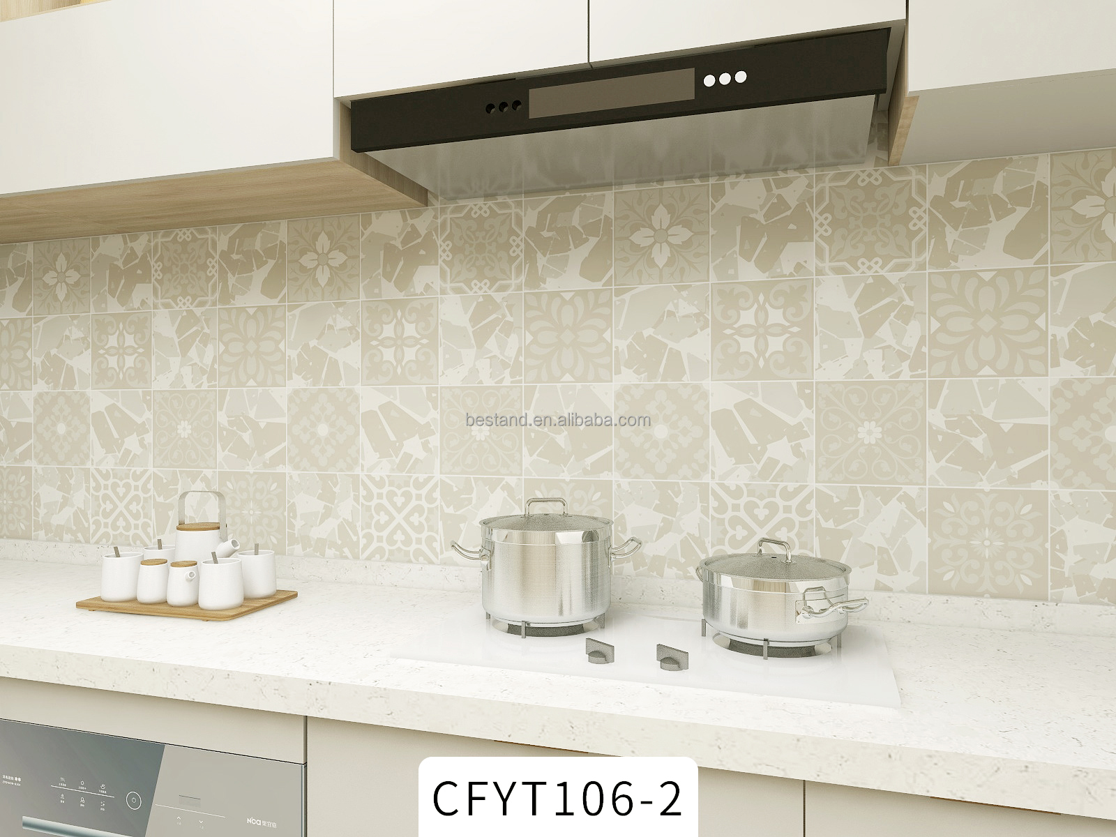 Self Adhesive Removable Decorative Tile Stickers for Wall Peel and Stick Moroccan Tiles Backsplash Waterproof Kitchen