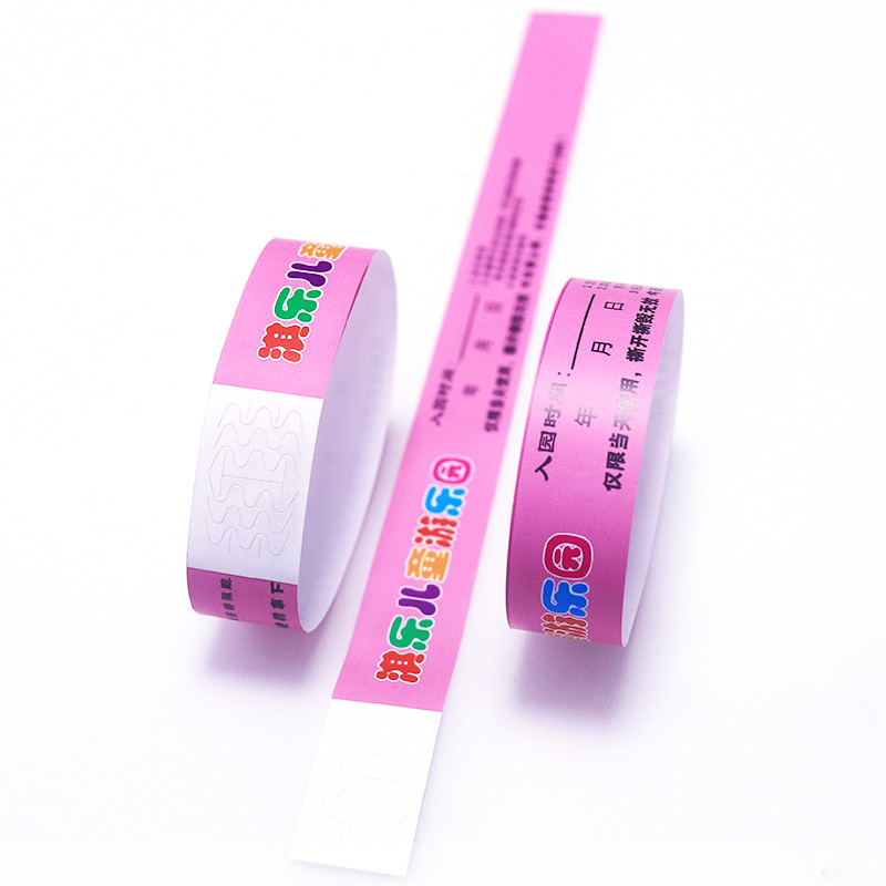 Waterproof Tear Resistant Wristbands Scan Barcode Tyvek Events Variety Of Colors Paper Event Bracelet