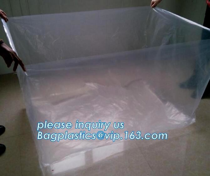 Square Bottom 4mil Clear Pallet Cover, square bottom bag on roll pallet cover bag, Polyester Pallet Cover Bags, Pallet T