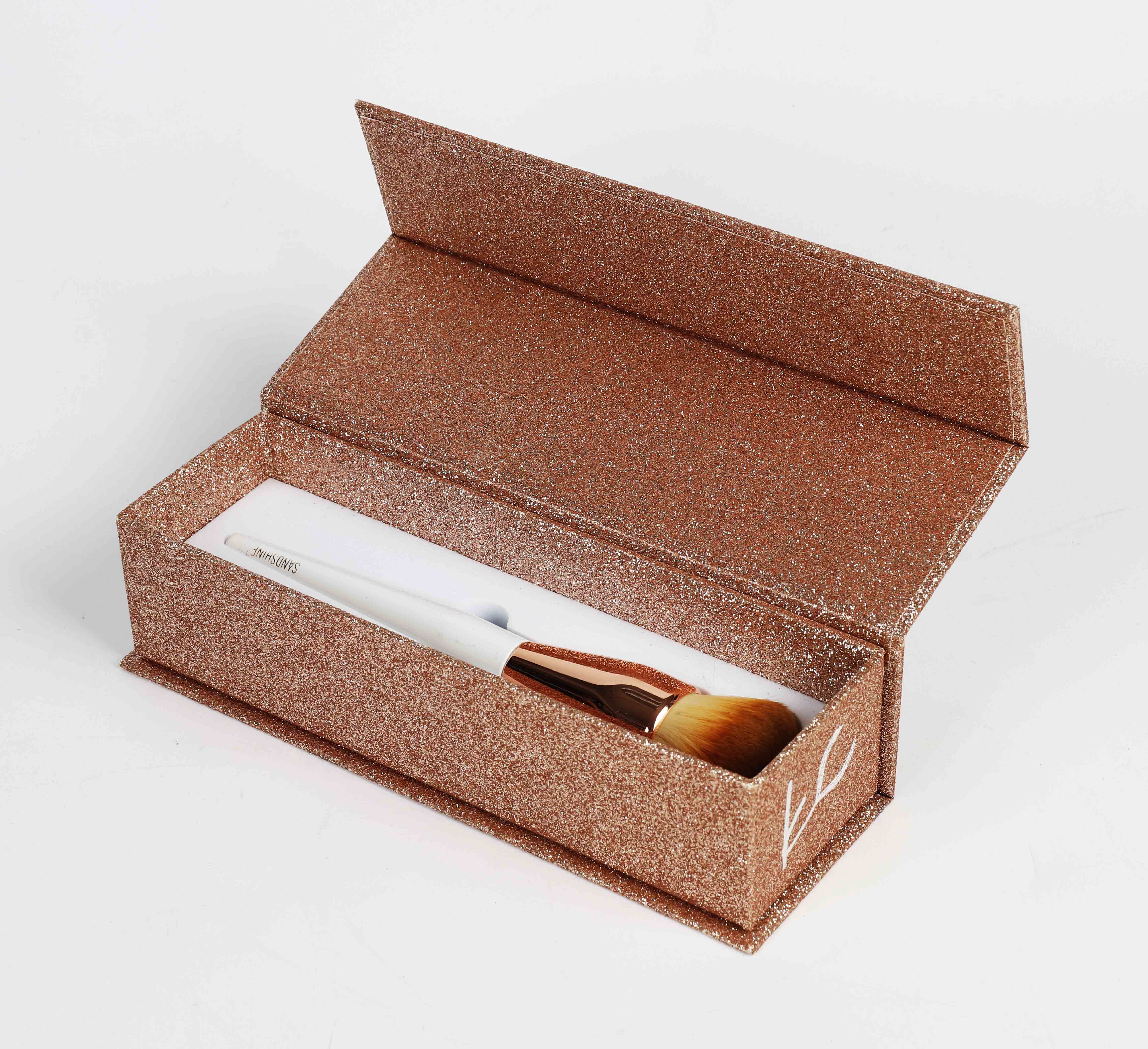 Rose Gold Cosmetic Makeup Brush Packaging Cosmetic Gift Box Cardboard