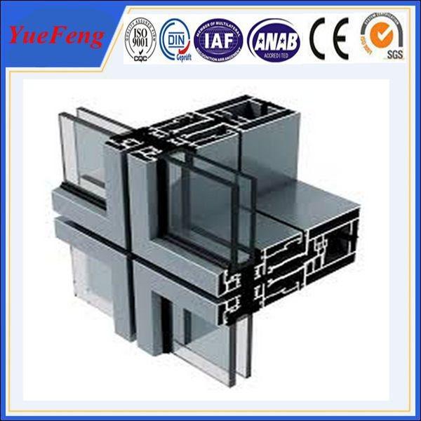 thermal insulated aluminium profiles manufacturer, ODM aluminium curtain wall
