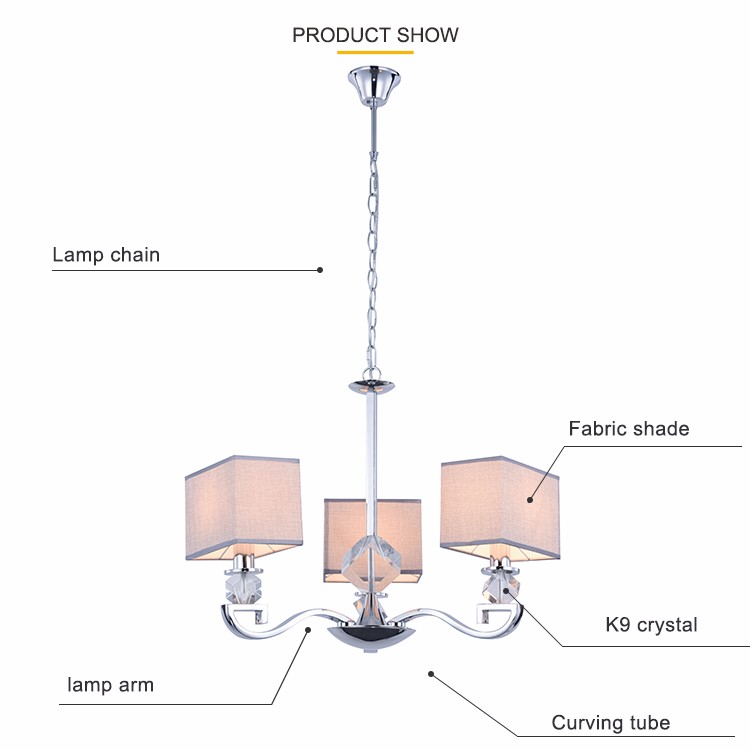 Medieval chandelier With Lamshade for indoor home lighting Fixtures (WH-MI-24)