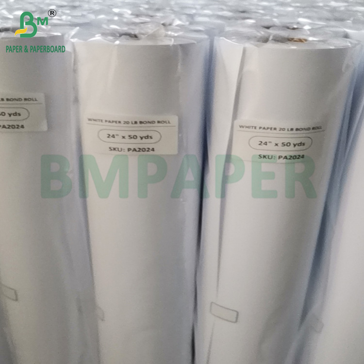 42 in x 300ft 20 Lb Ultra Bright Uncoated Inkjet Bond Plotter Paper