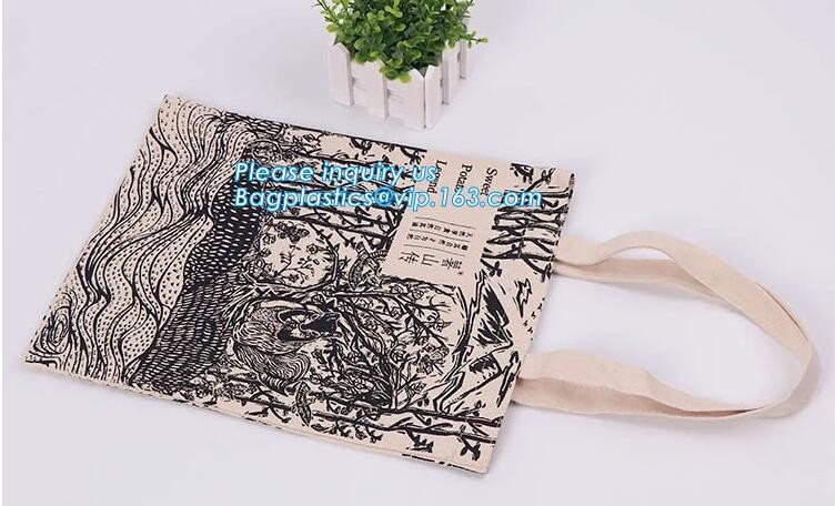 100% recycled organic cotton canvas calico drawstring bag with printing,custom print canvas cloth tote bags with printed