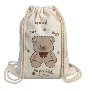 Custom Sublimation Linen Drawstring Backpack 40*30cm Promotional Drawstring Bag