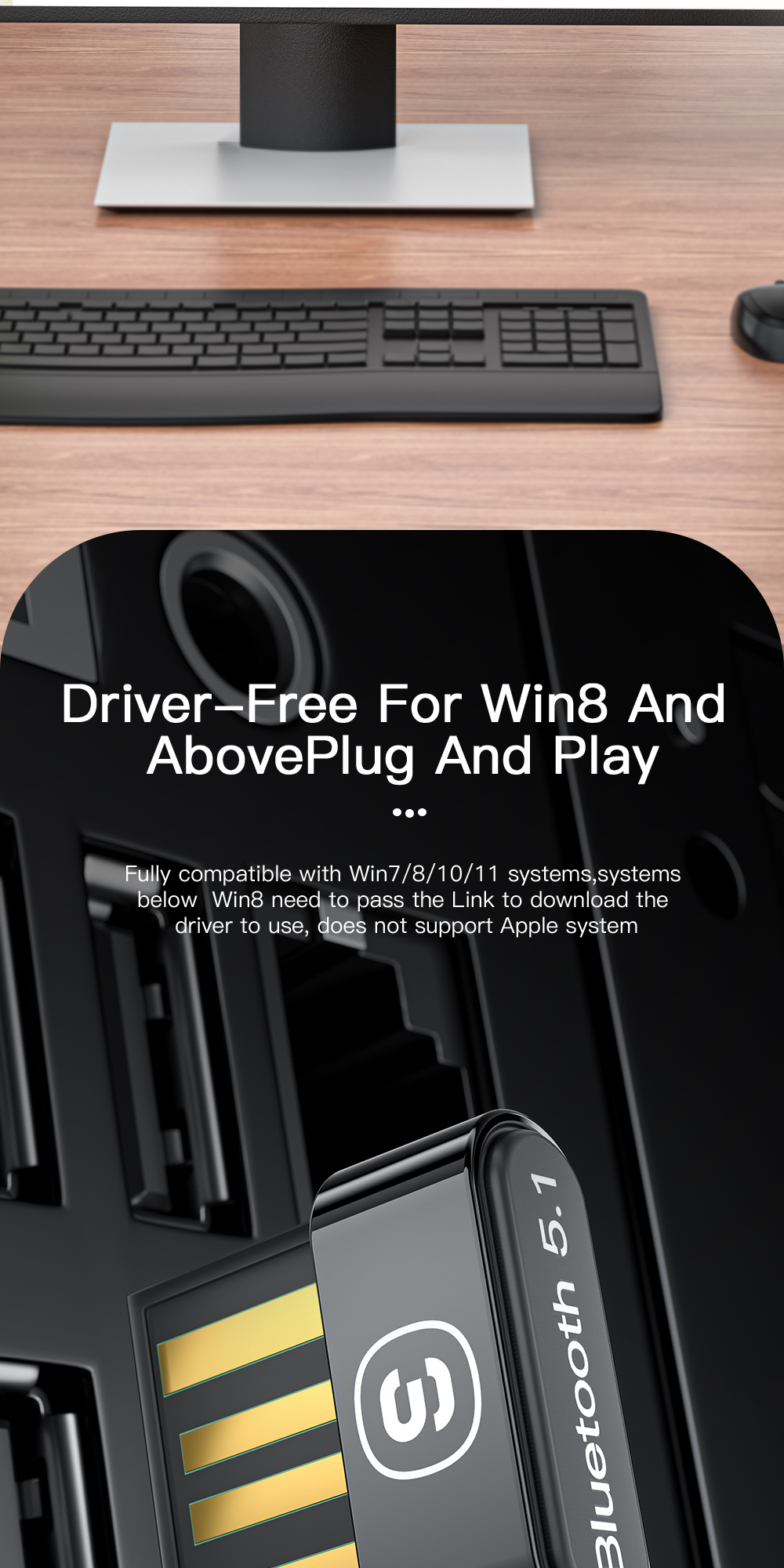 Essager 2022 Cooler Mini BT5.1 USB Bluetooth Adapters 5.1 USB Wireless Receiver Adaptor