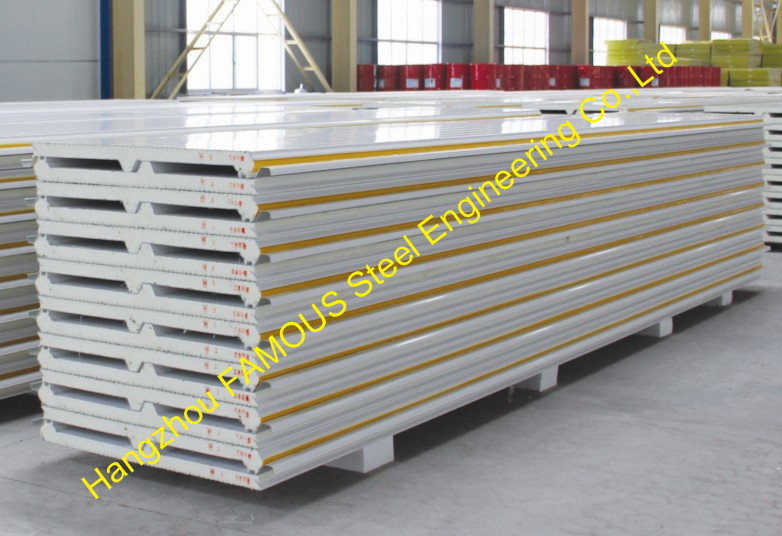 Heat Insulation Metal Roofing Sheets , EPS Cement Sandwich Panels