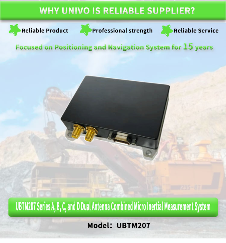 Accurate heading with UNIVO antenna stable attitude inertial navigation system UBTM207Y