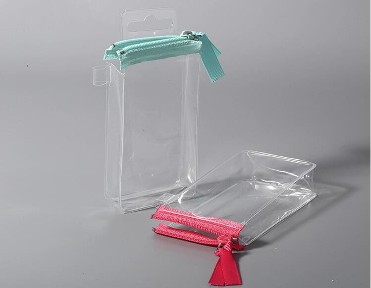 Fold Up Cosmetic Bag EVA Pouch OEM Promotional Heat Seal Sewing Zipper