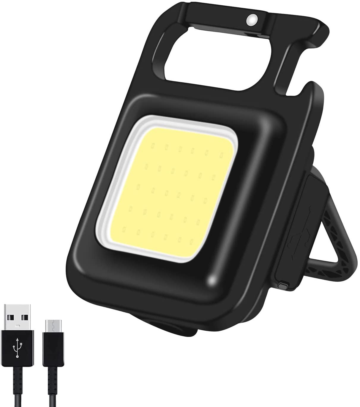 800Lm COB Rechargeable Keychain Light Portable 4 Light Modes Pocket