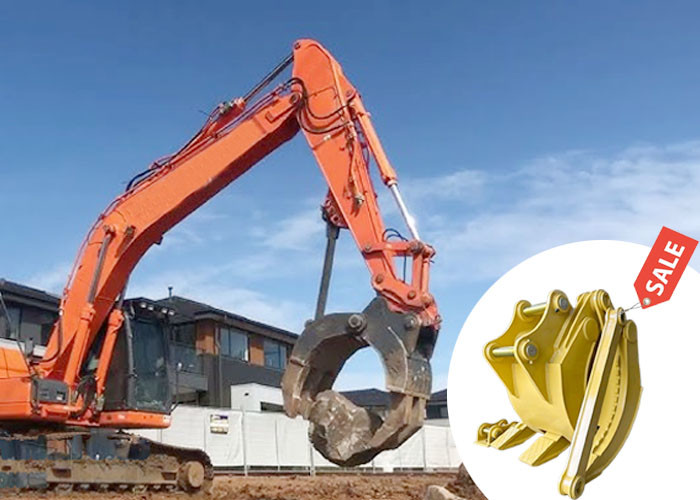 NM400 Q355B Mechanical Grapple For Grabbing Log Stone Cat Hitachi Komatsu