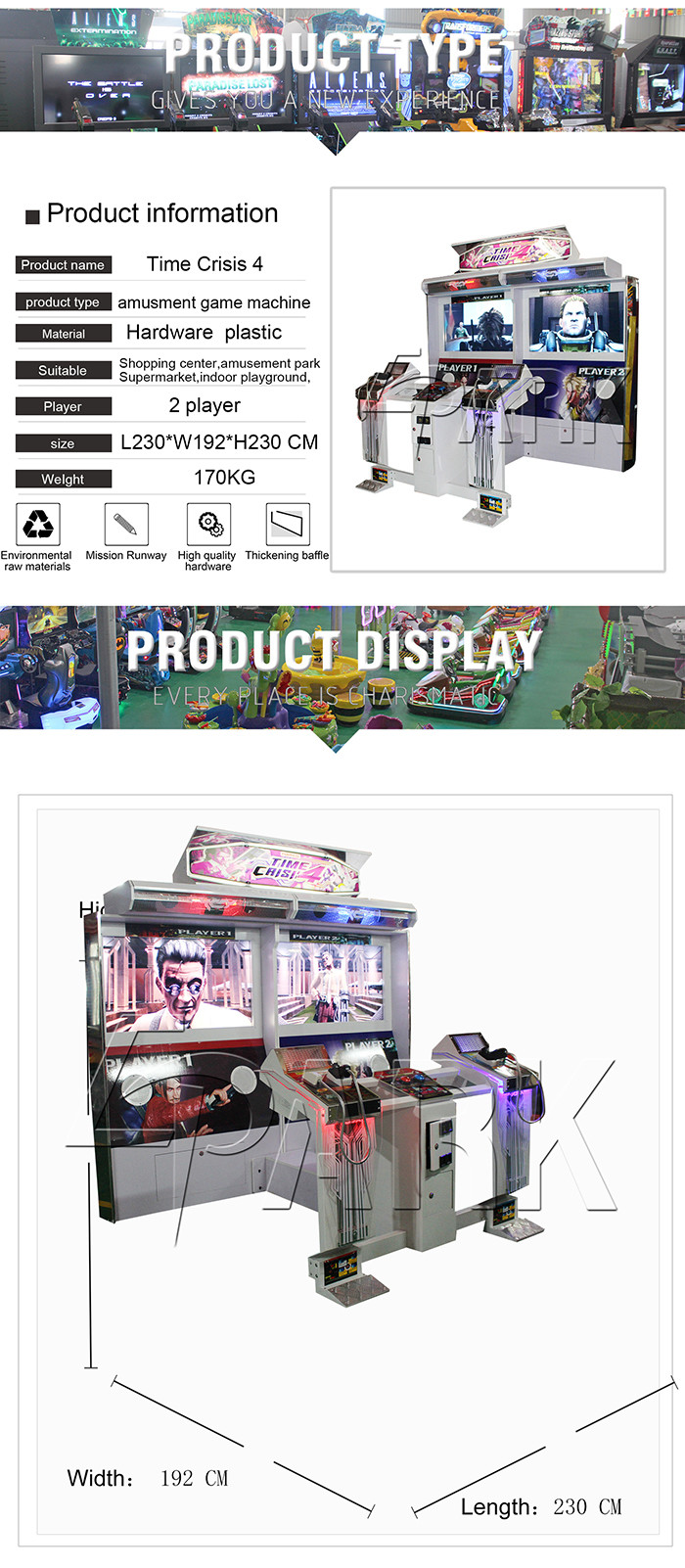 Light Pistol Video Game / Shooting Game Machine Real Shooting Experience