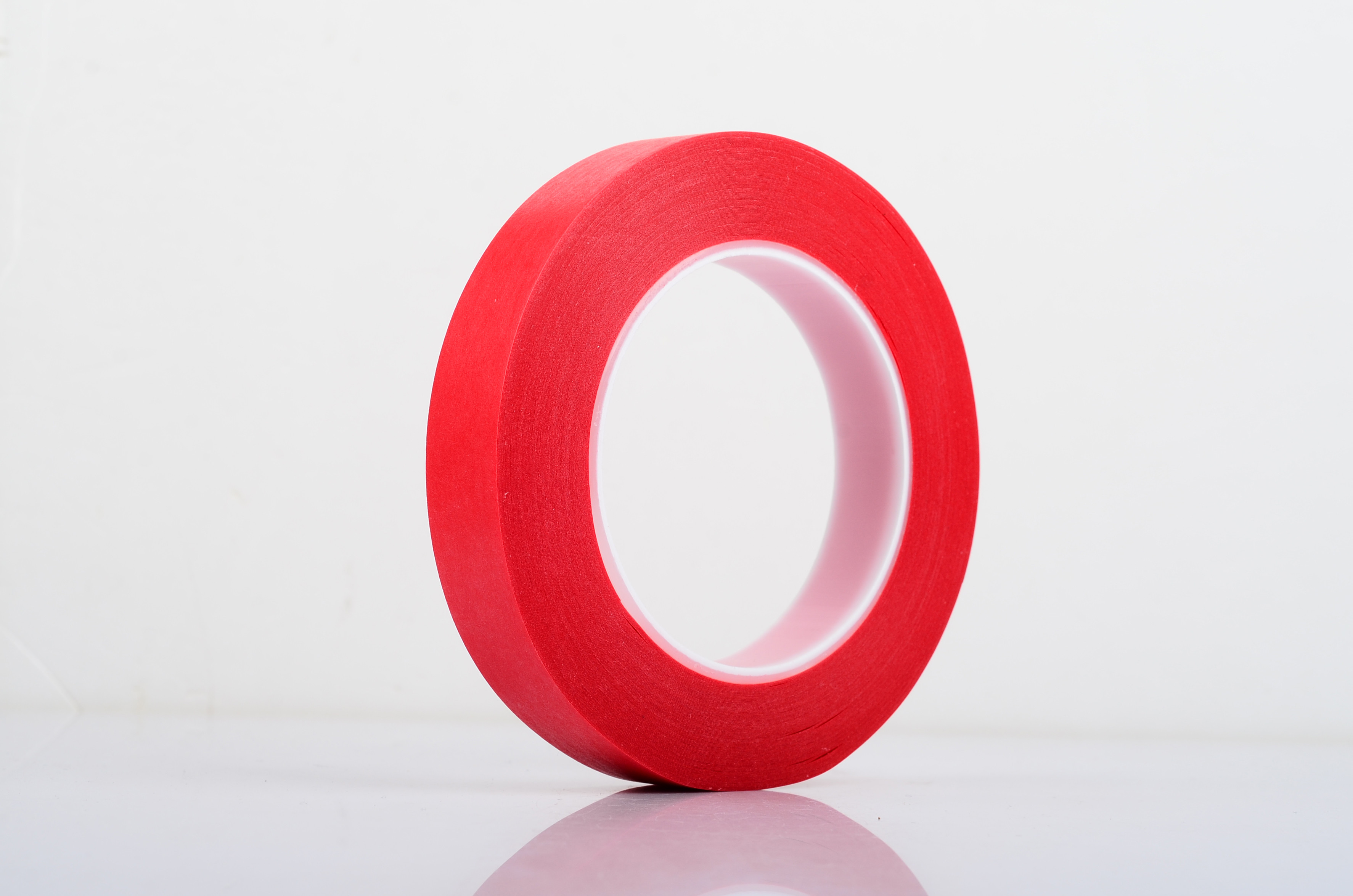 PET Film With Crepe Paper Red Masking Tape Single Side Coating