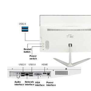 IPS Screen Core I7 10700 All In One Desktop Computer Monoblock 23.8" 21.5"