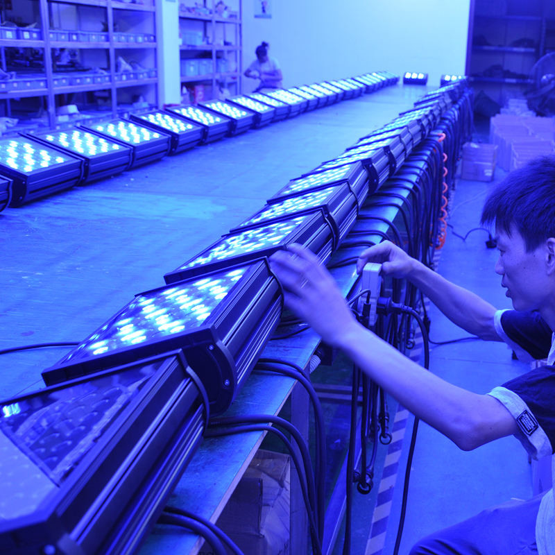 High Quality CE RoHs Listed 54x3W RGBW DMX LED Wall Washer Light Outdoor