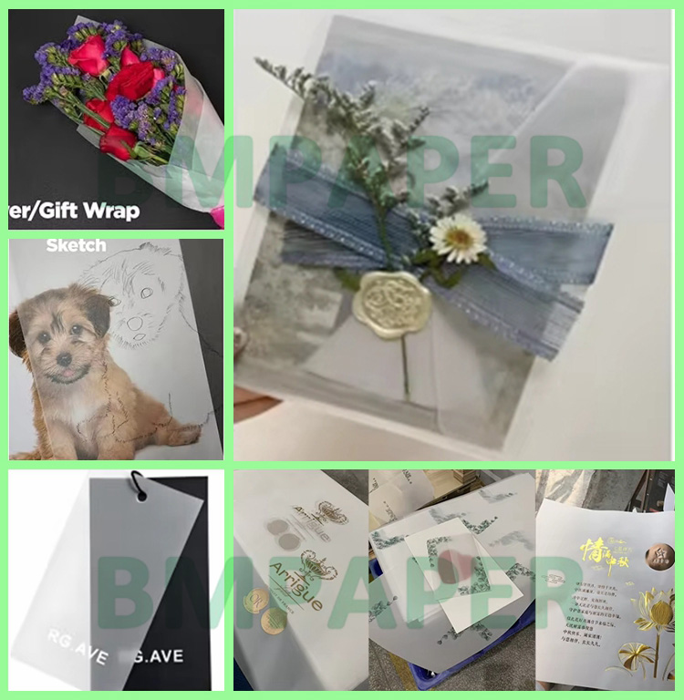  50g - 180g Translucent White Tracing Paper For Sketching Drawing 70 x 100cm