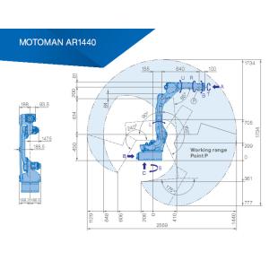 1440mm 12kg Payload Arc Welders AR1440 Yaskawa Robot Arm