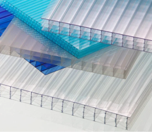 Outdoor Modern 10mm PC Sheet Heat Insulation Hollow Sheet Plastic Twin Wall