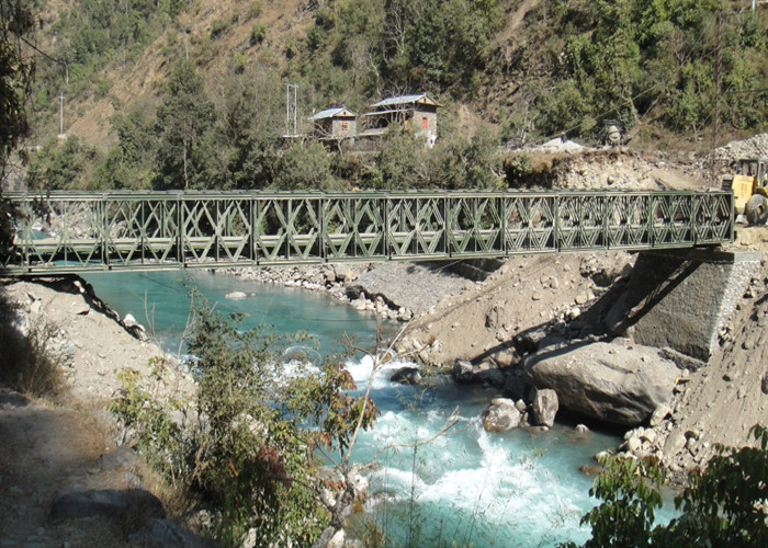 Length 54m Portable Foot Bridge Fast Erection Emergency Bridges