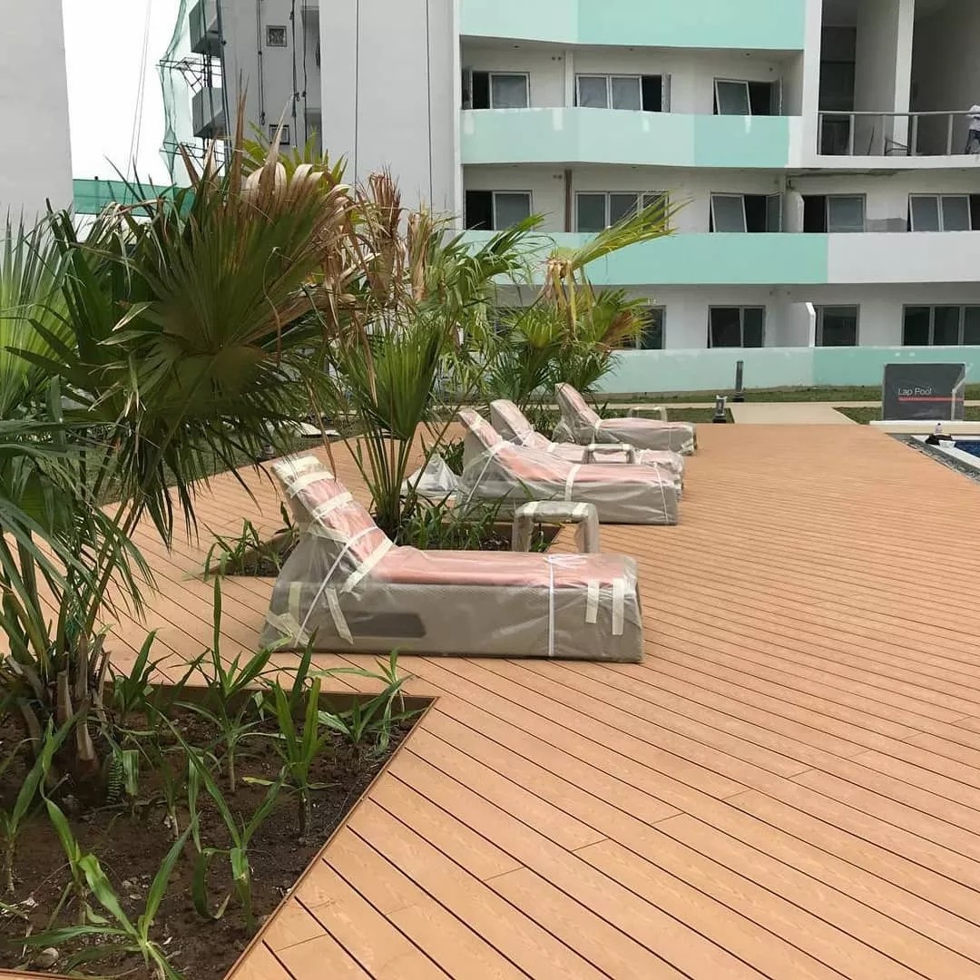Wood Plastic Composite Wood Exterior Wall Panel WPC Wall Cladding PE Co Extrusion