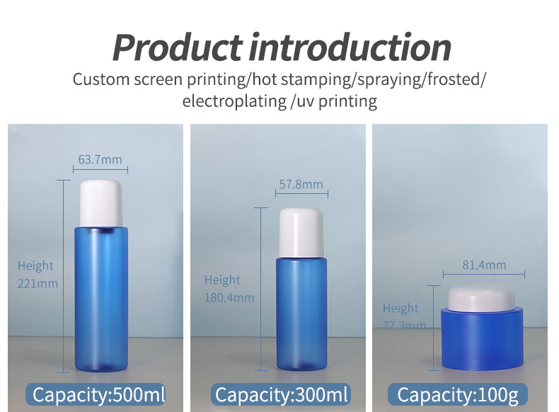 300ml 500ml Refillable Shampoo Bottles Empty 100g Body Lotion Jar For Cosmetics Skincare Serum