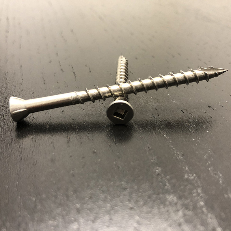 10G x 65mm Wood Deck Screws Stainless Steel Countersunk Screws Ribbed Head T17