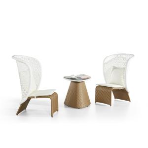 Height 70cm Width 60cm Wicker Rattan Side Table , Rattan Patio Coffee Table