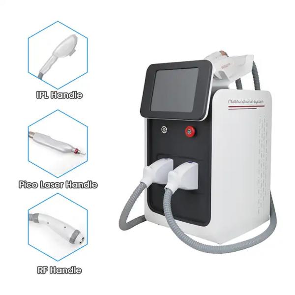 Portable Multifunction 3 In 1 Q-switched IPL+RF+Nd Yag Laser Hair Tattoo Removal