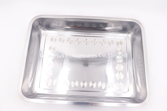 40*30cm Serving buffet baking pan big plate square baking tray set stainless steel roasting tray