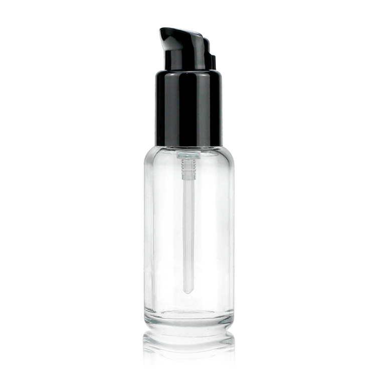 30 Ml Round Glass Cosmetic Liquid Foundation Bottle Perfect Glass Container For Women F129