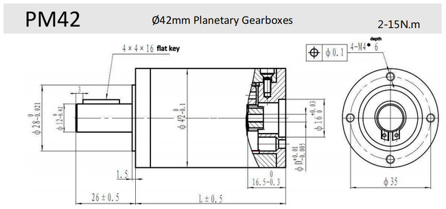 42mm planetary gearbox