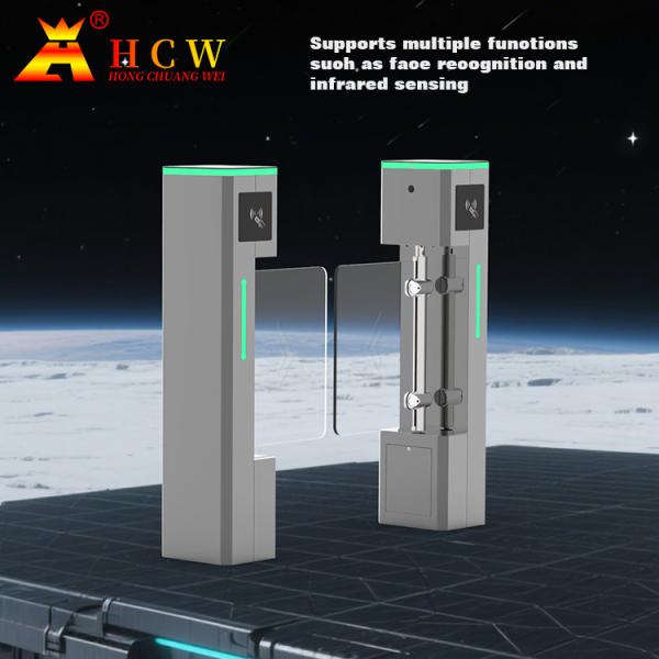 China HCW Swing Turnstile Gate With Biometric Speed Barrier Double Channel For Pedestrian Access on sale China HCW Swing Turnstile Gate With Biometric Speed Barrier Double Channel For Pedestrian Access on sale